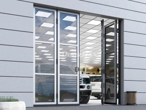 Промышленные ворота DoorHan складные панорамные без нижней направляющей серии ifg-p 4000x3500